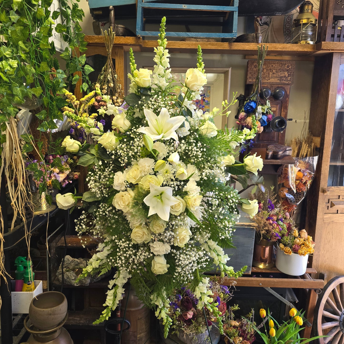 Sympathy Funeral Package 1 (1 Casket Spray, 1 Round Wreath, 1 Standing Spray)