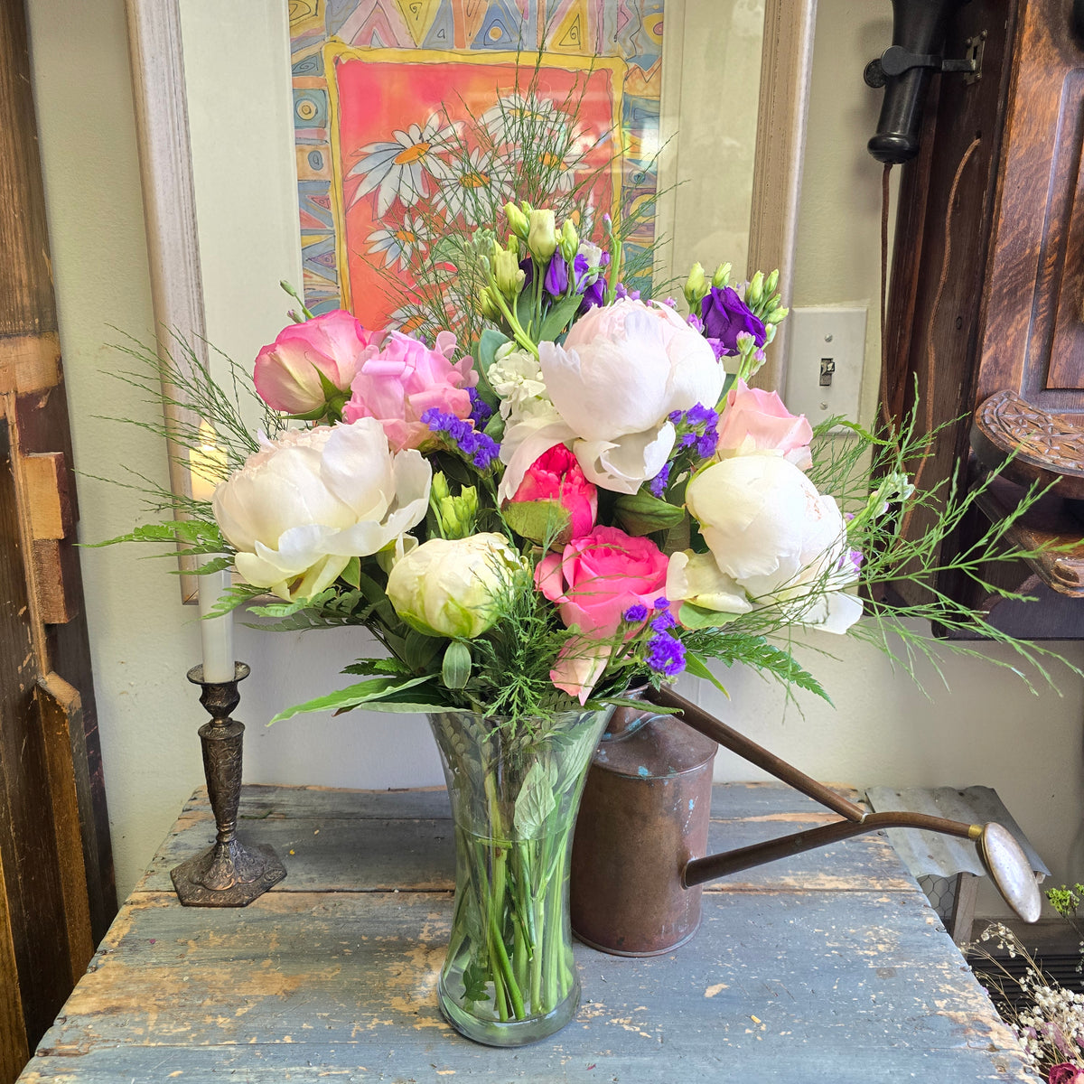 Summer Sweetness Arrangement (Peonies & Roses)