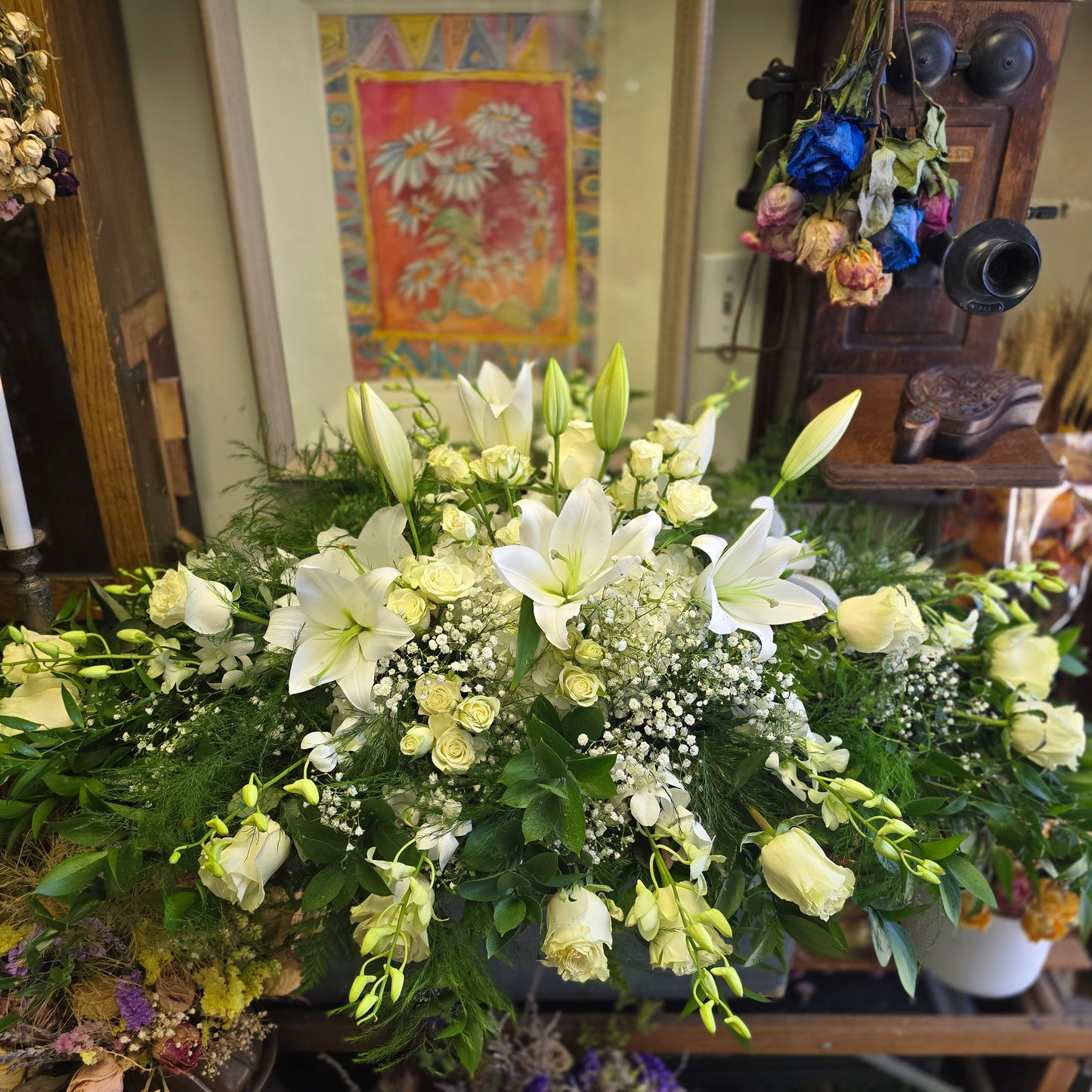 Sympathy Funeral Package 1 (1 Casket Spray, 1 Round Wreath, 1 Standing Spray)