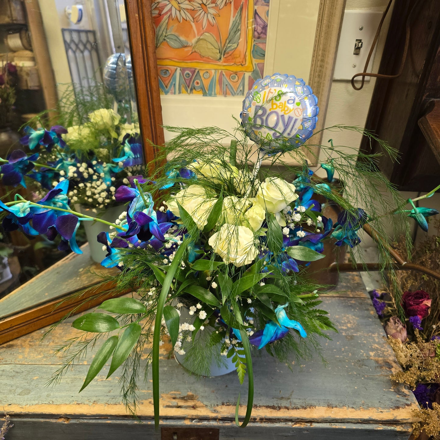 Hello Baby Boy Bouquet