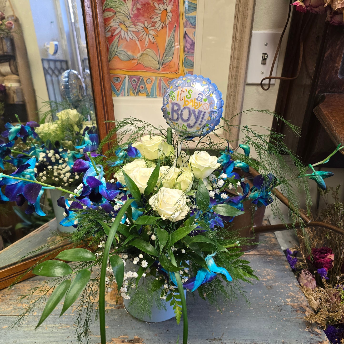 Hello Baby Boy Bouquet