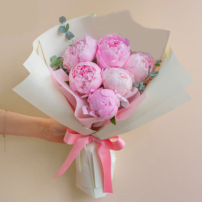 Hand-Tied Peony Bouquet
