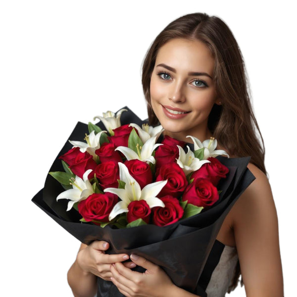 Valentine Timeless Elegance Boquet (Hand tied)