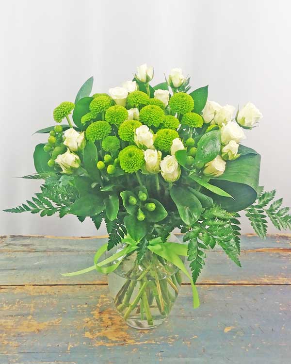 GREEN POM BOUQUET